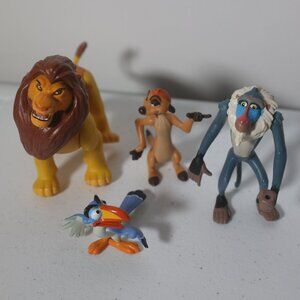 Vintage Lot Of 4 Disney's Lion King Action Figures 1994 Fighting Action Mufasa